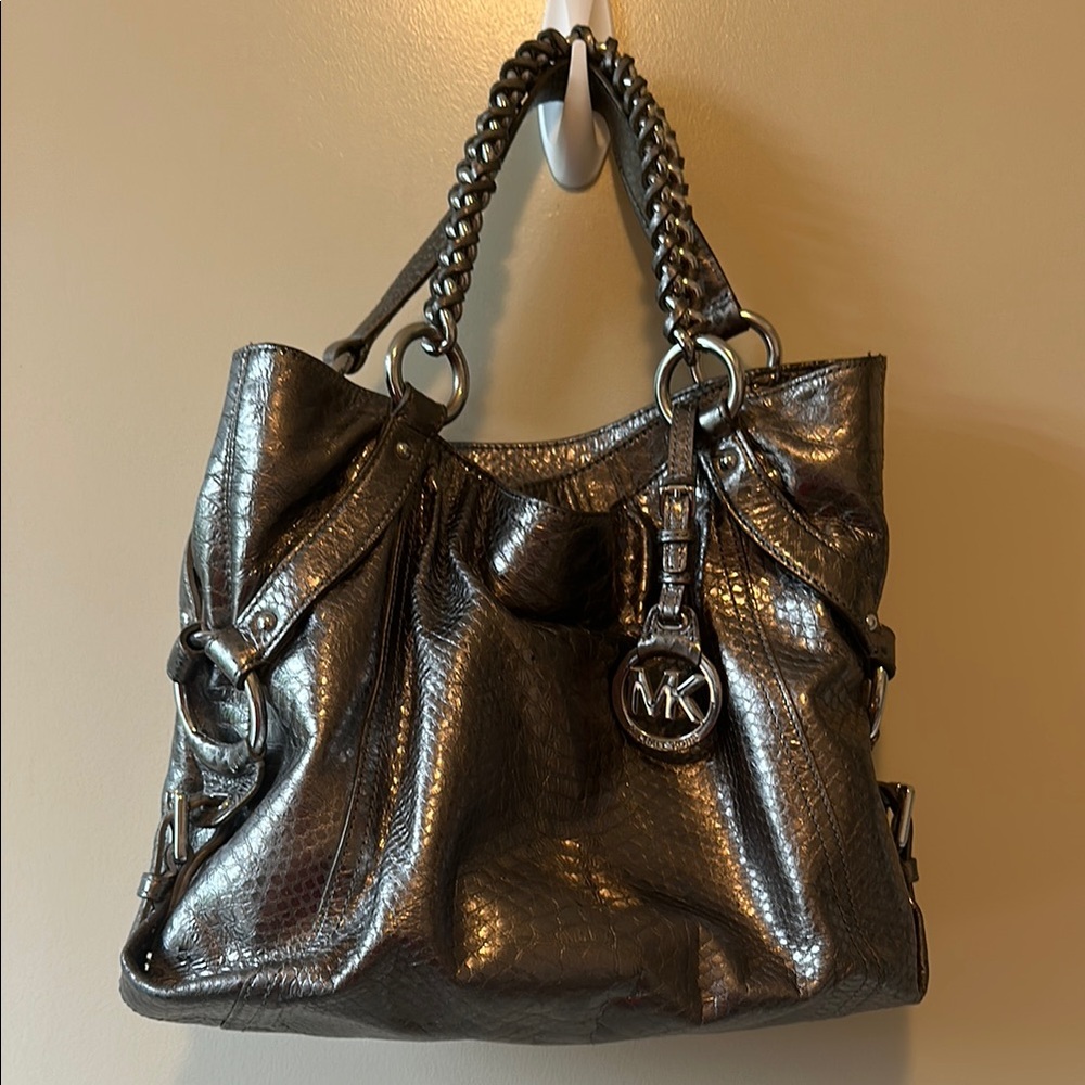 Michael Kors Shimmering Silver Shoulder Bag